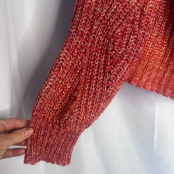 Natural Reflections Fall Chunky Knit Vneck Cardigan Sweater Size Large - Picture 5 of 8